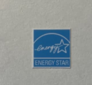 Energy Star vinyl sticker.