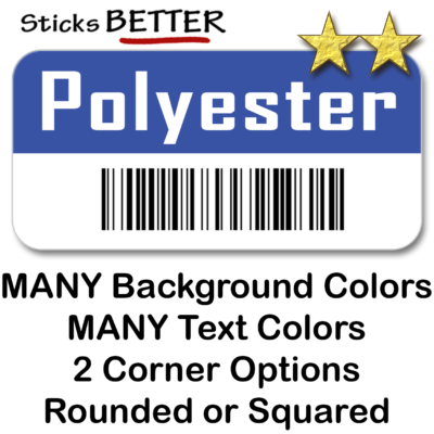 Polyester Asset Tags with Barcodes